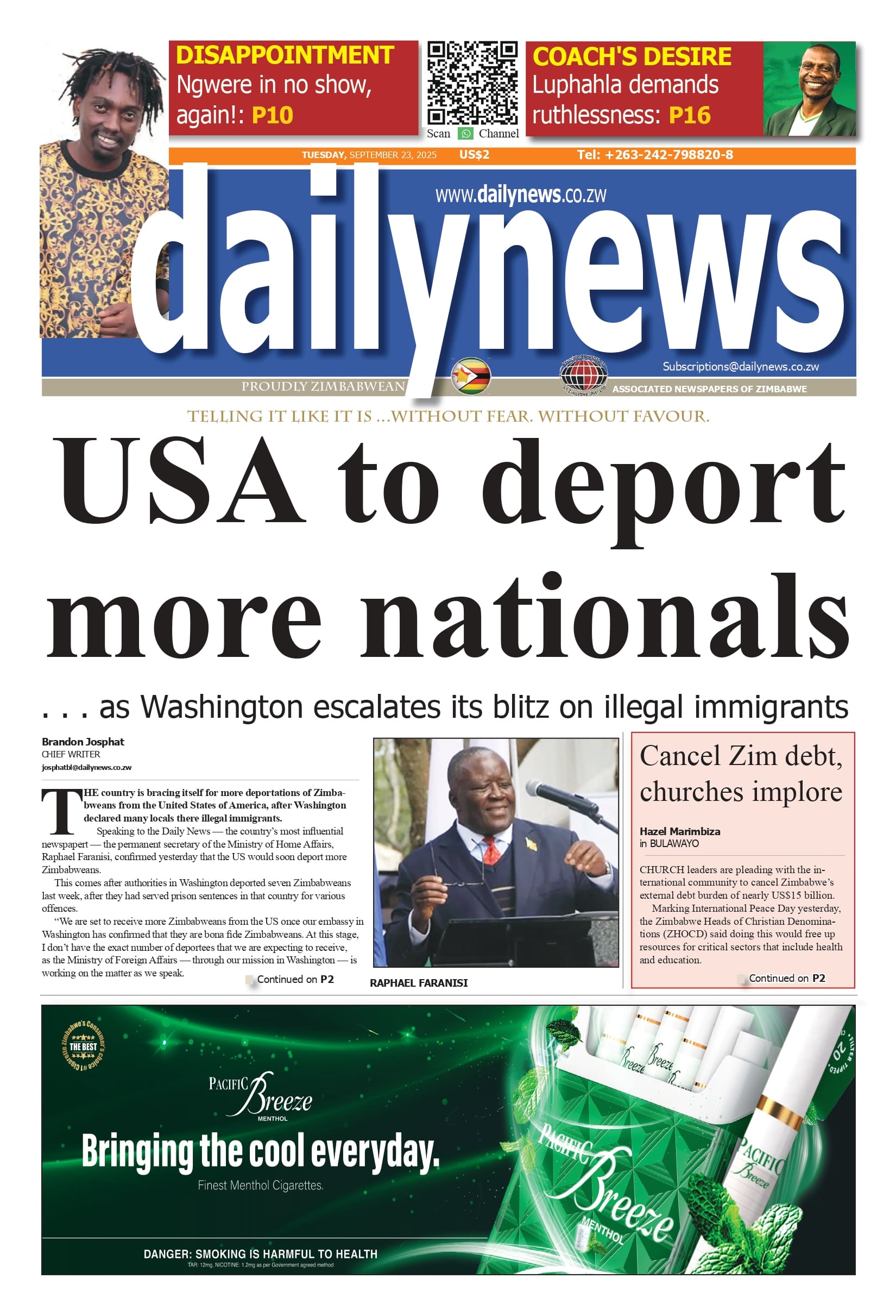 Tuesday 23 September 2025